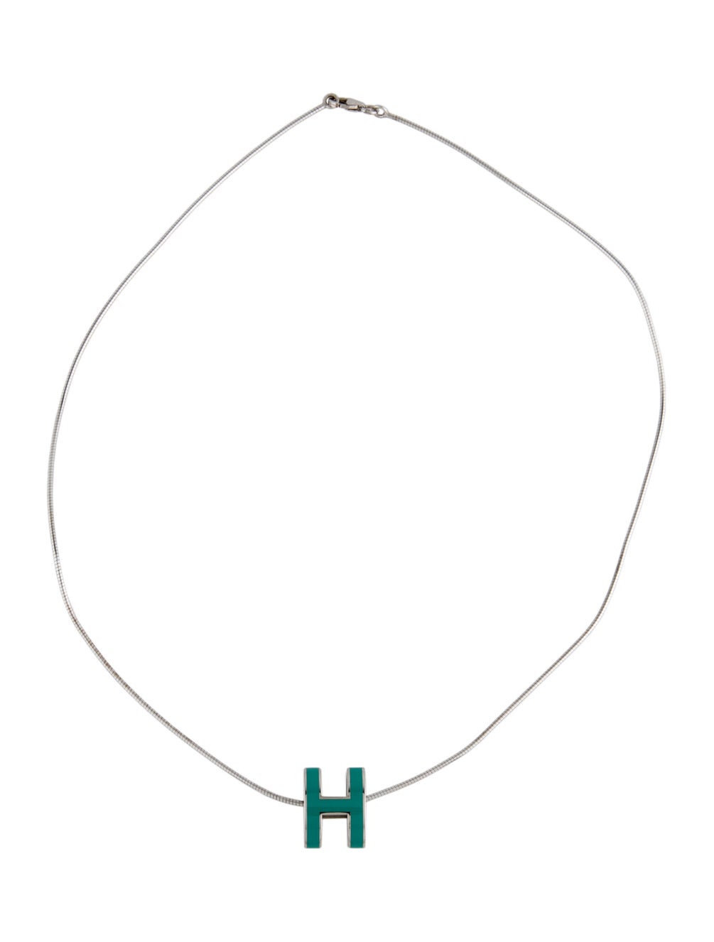 18K Mini Pop Hermes Green Necklace