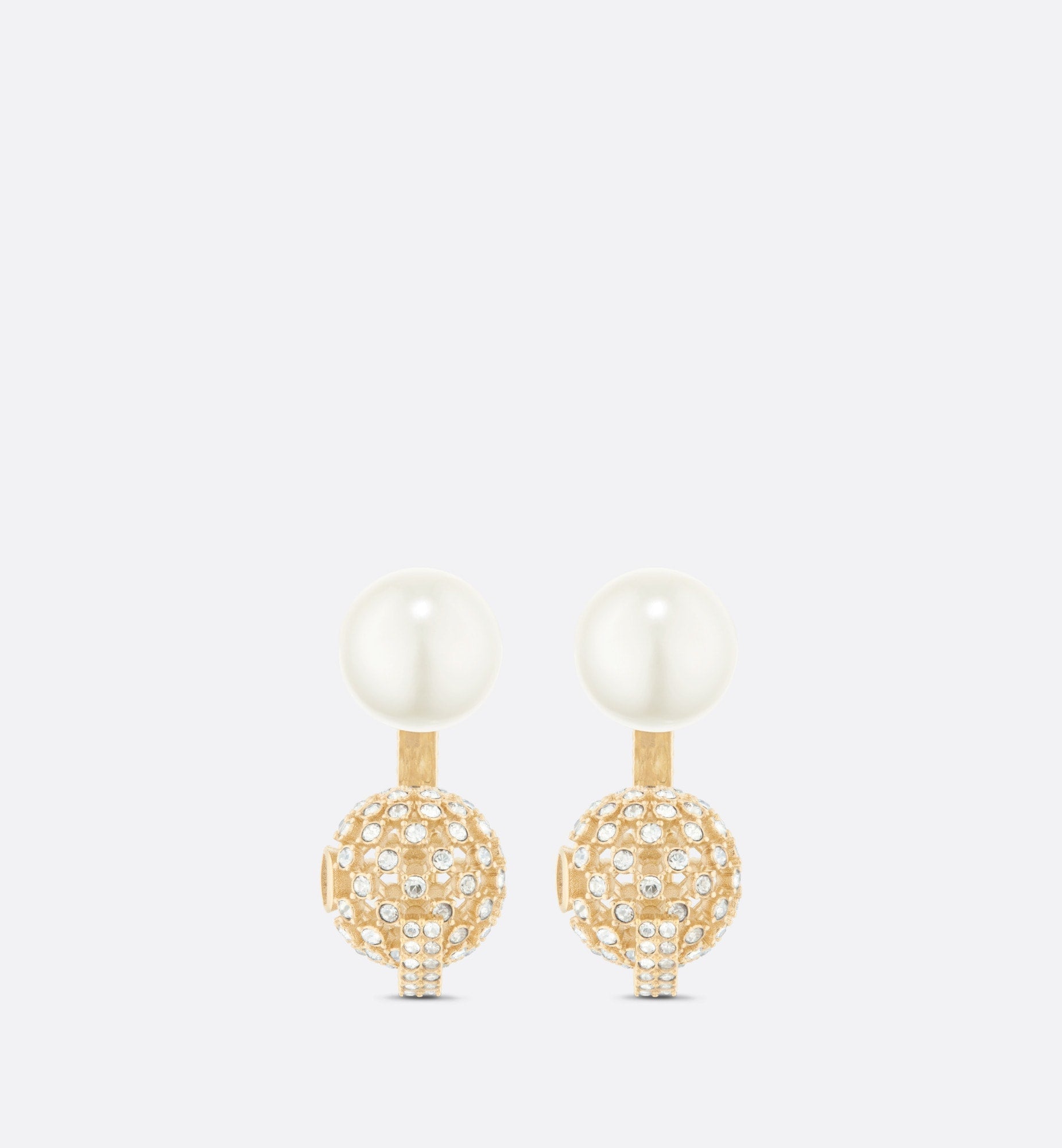 18K Dior Tribales White Resin Pearls Earrings