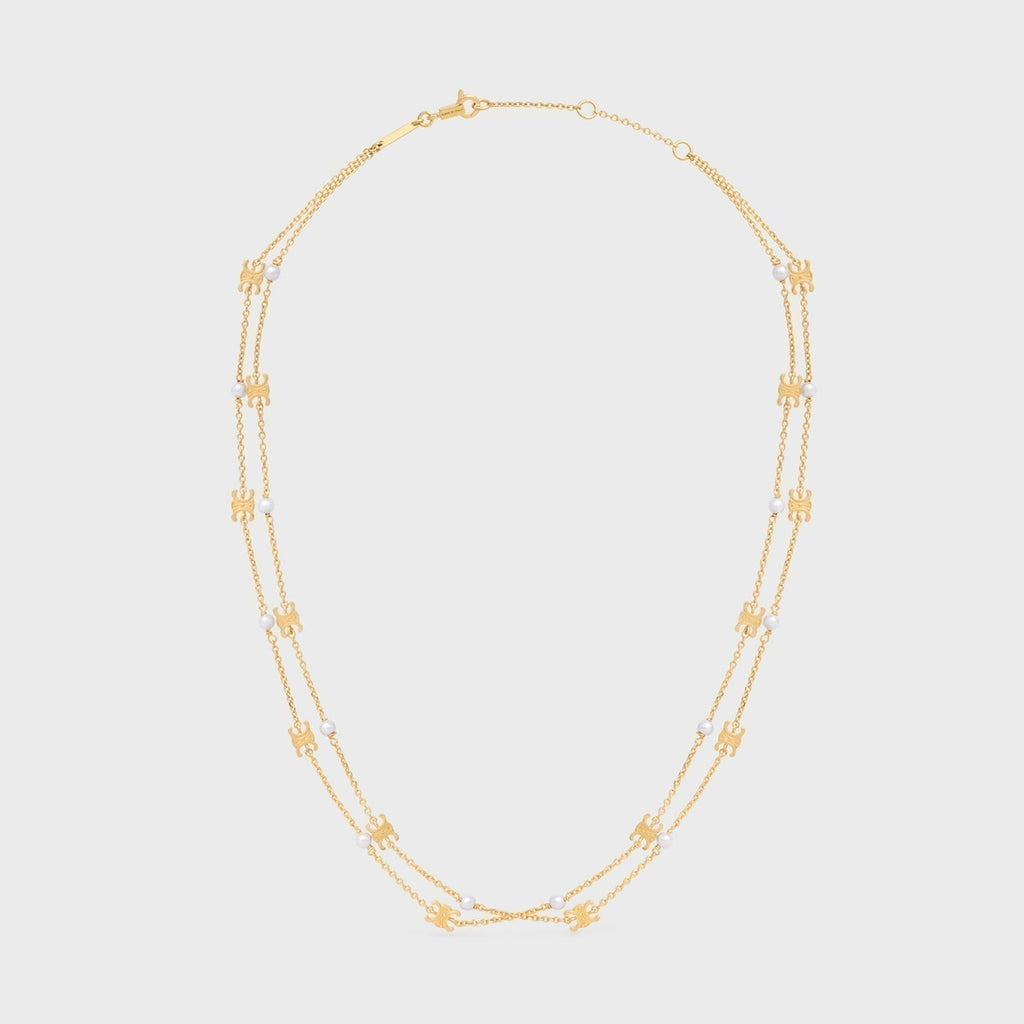 18K Celine Pearl Double Necklace