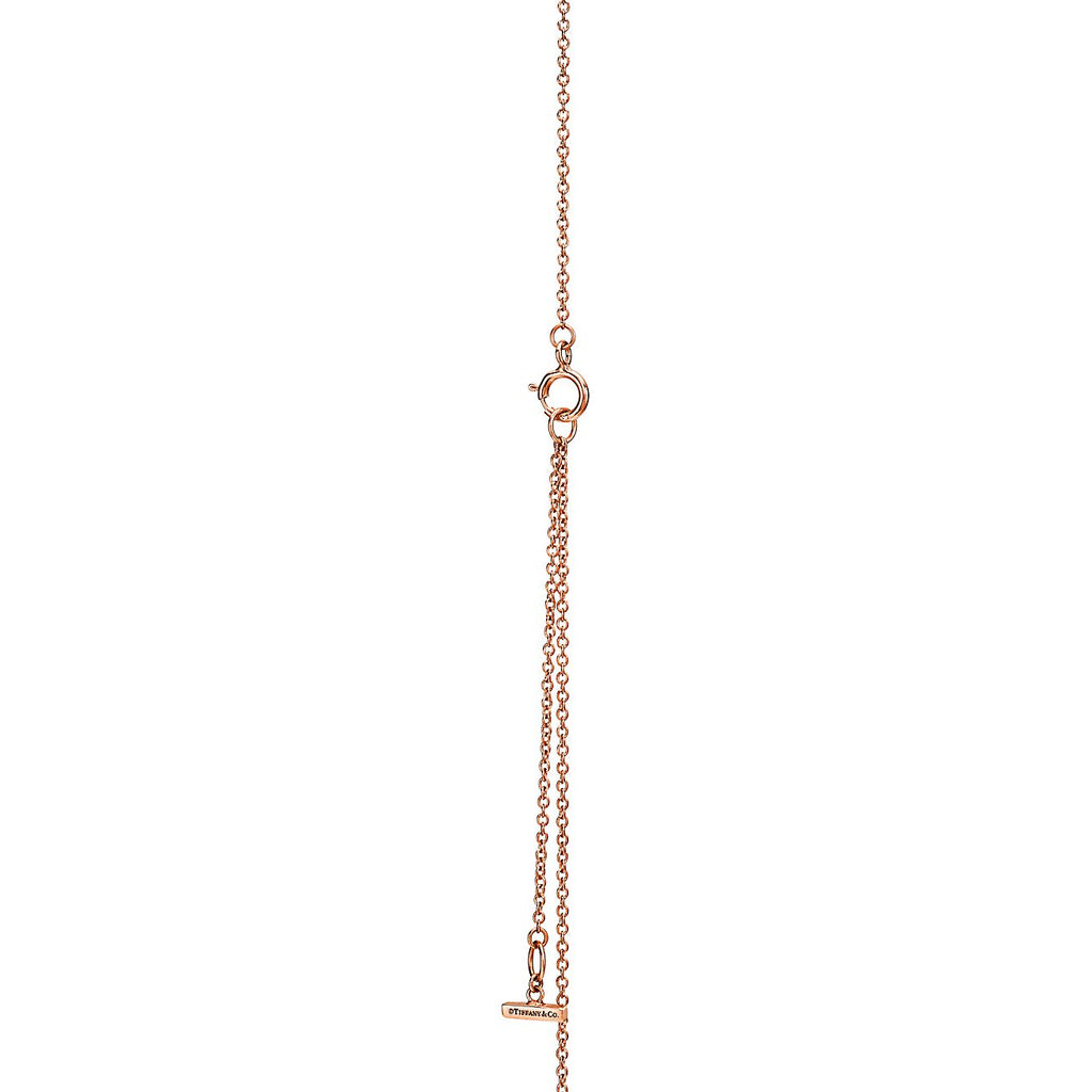 18K Tiffany Diamond & Turquoise Circle Pendant Necklace