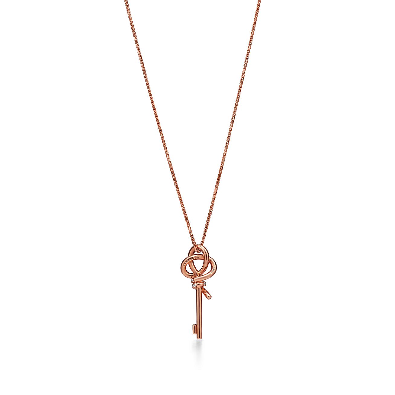 18K Tiffany Keys Woven Diamonds Medium Necklace