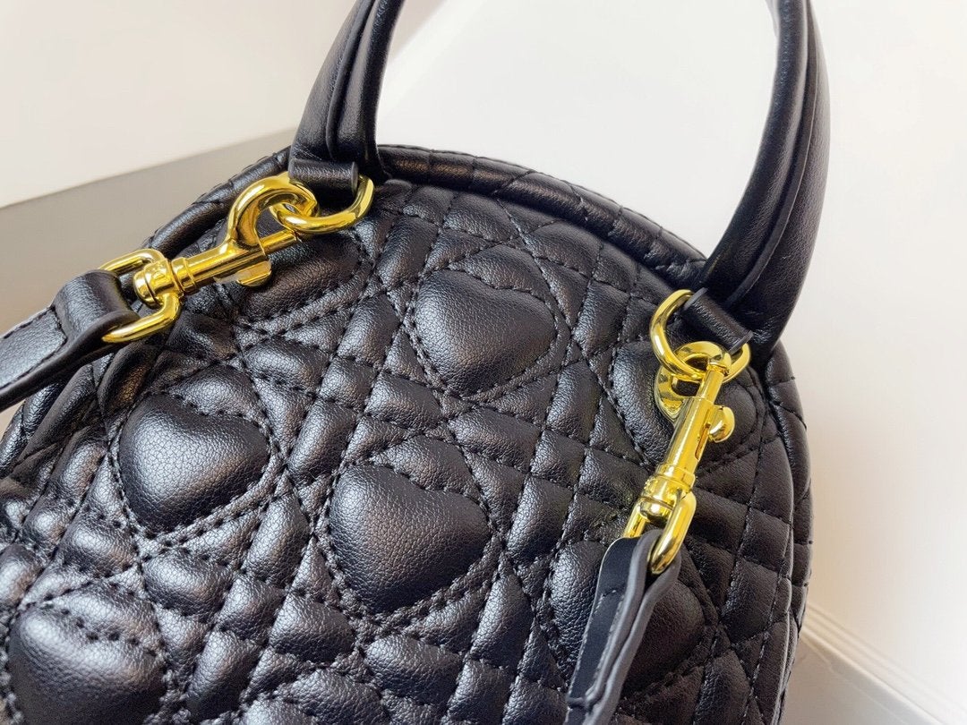 DIOR SMALL BACKPACK BLACK CANNAGE LAMBSKIN