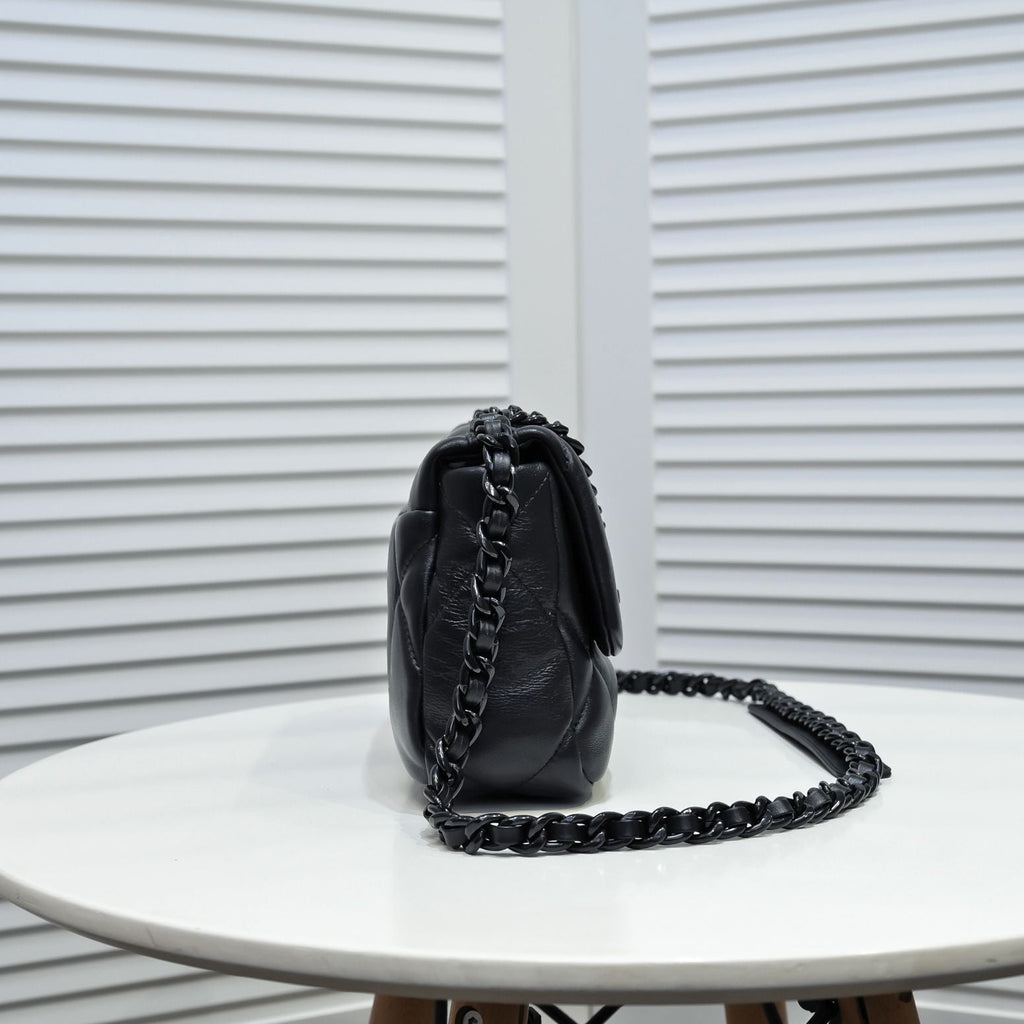 CHANEL 19 FLAP BAG 26CM ALL BLACK