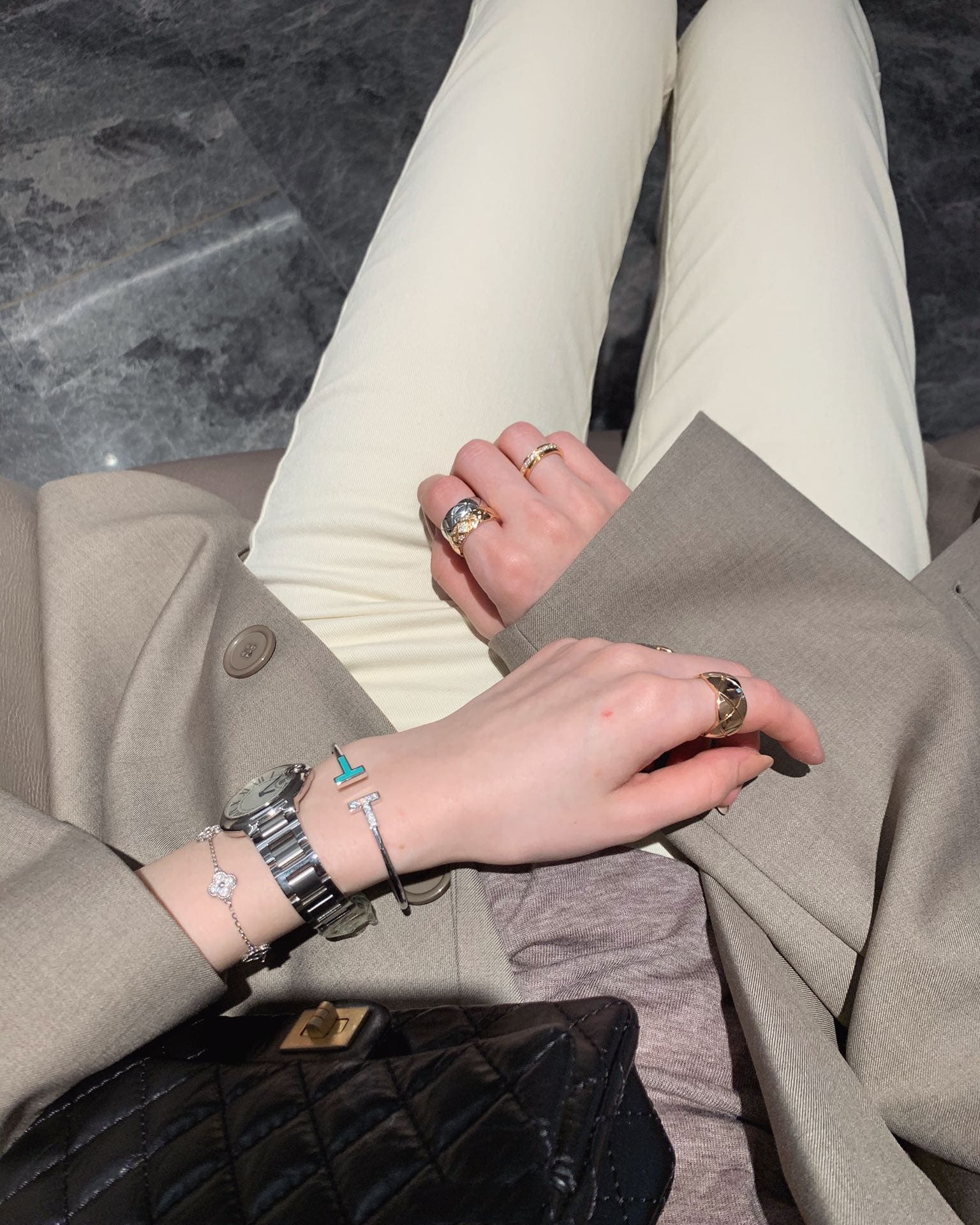 18K Tiffany Diamond and Turquoise Wire Bracelet