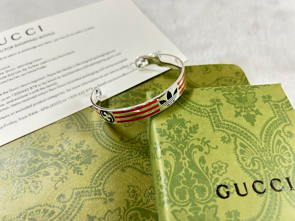 Double Gucci x Adidas Cuff Orange Bracelet