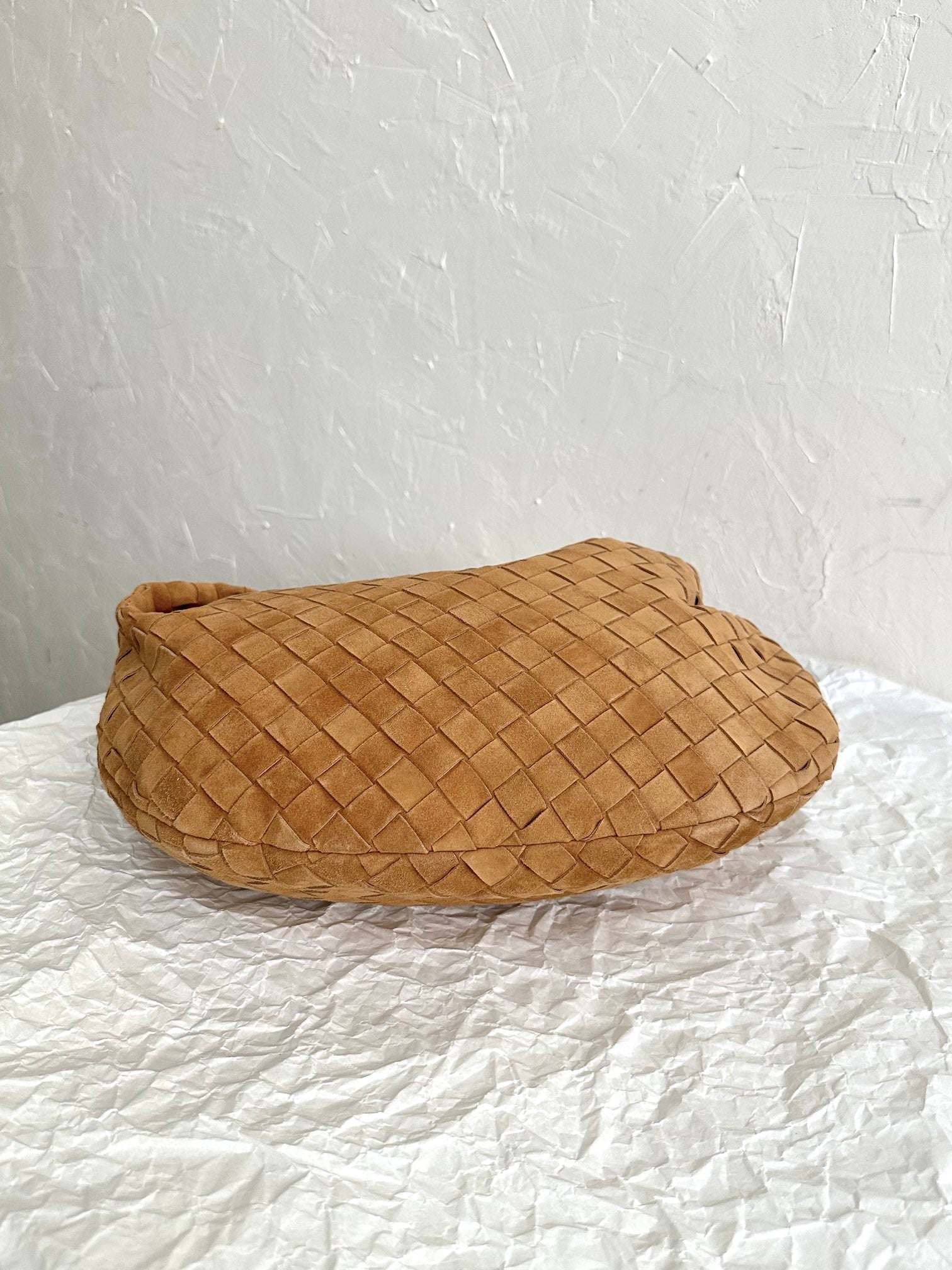 BOTTEGA VENETA TEEN JODIE 36CM BROWN SUEDE LEATHER