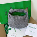 BOTTEGA VENETA TEEN JODIE 36CM GREY SUEDE LEATHER
