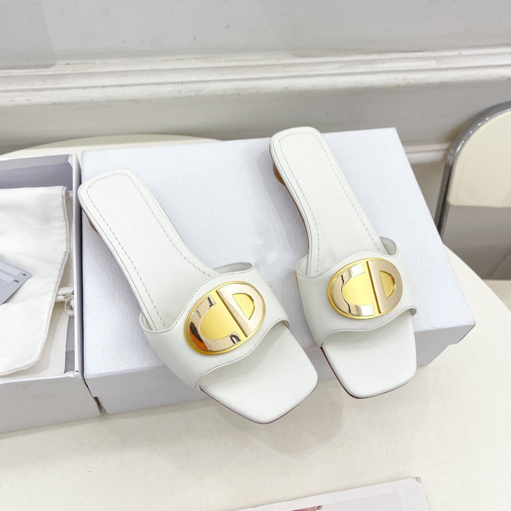 DIOR CD FOREVER HEELED 1.5CM WHITE