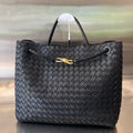 BOTTEGA VENETA LARGE ANDIAMO 45CM BLACK LAMBSKIN