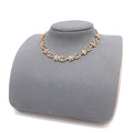 18K Double Gucci Interlocking Gucci Red Flowers Necklace