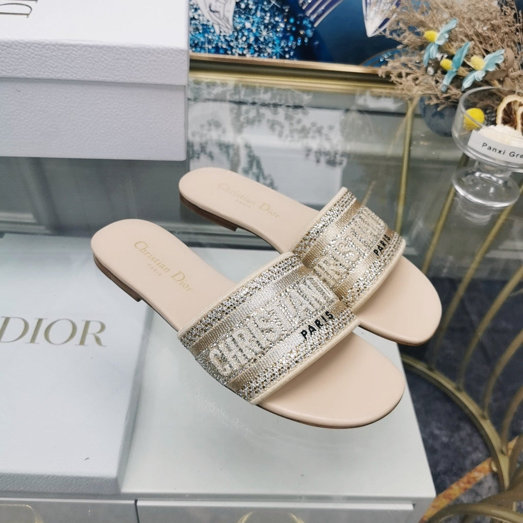 DIOR CD Mule Dway Slide 10mm Multi-motifs Style 22