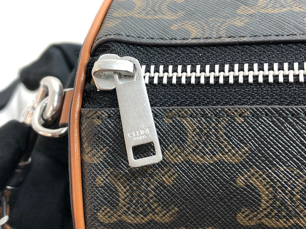 CELINE CYLINDRICAL 22  BAG BLACK PATTERN COWHIDE