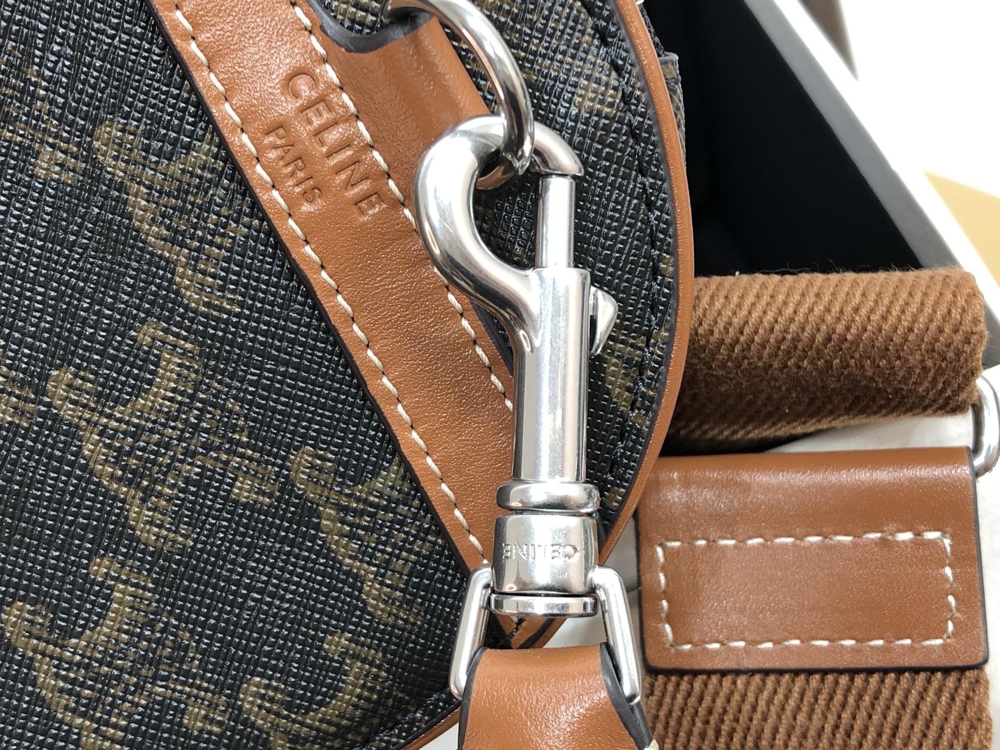CELINE CYLINDRICAL 22  BAG BLACK PATTERN COWHIDE