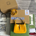GUCCI JACKIE MINI 19 SHOULDER BAG IN YELLOW CALFSKIN