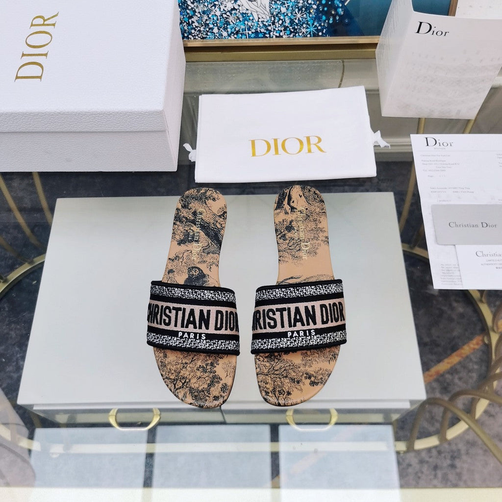 DIOR CD Mule Dway Slide 10mm Multi-motifs Style 81