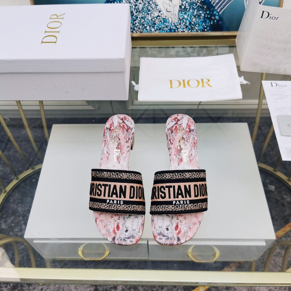 DIOR CD Mule Dway Heeled Slide 45mm Style 31