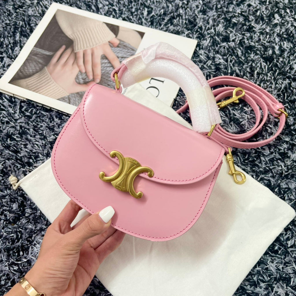 CELINE BESACE TRIPHOME 17 CALFSKIN PINK PASTEL
