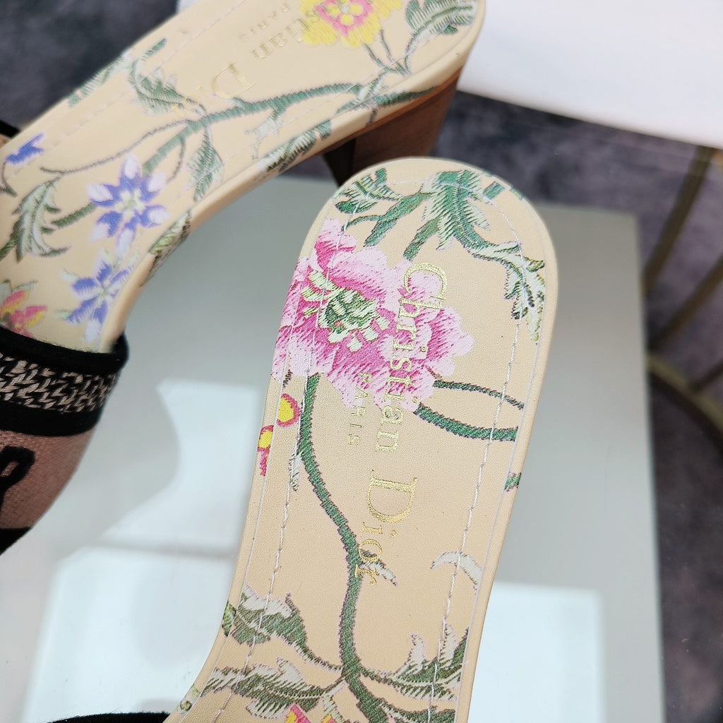 DIOR CD Mule Dway Heeled Slide 45mm Style 2
