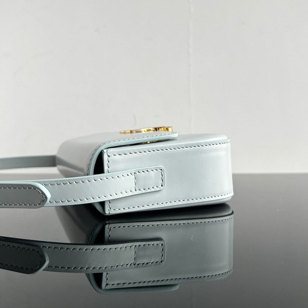 CELINE TRIOMPHE 20 BLUE PASTEL CALFSKIN