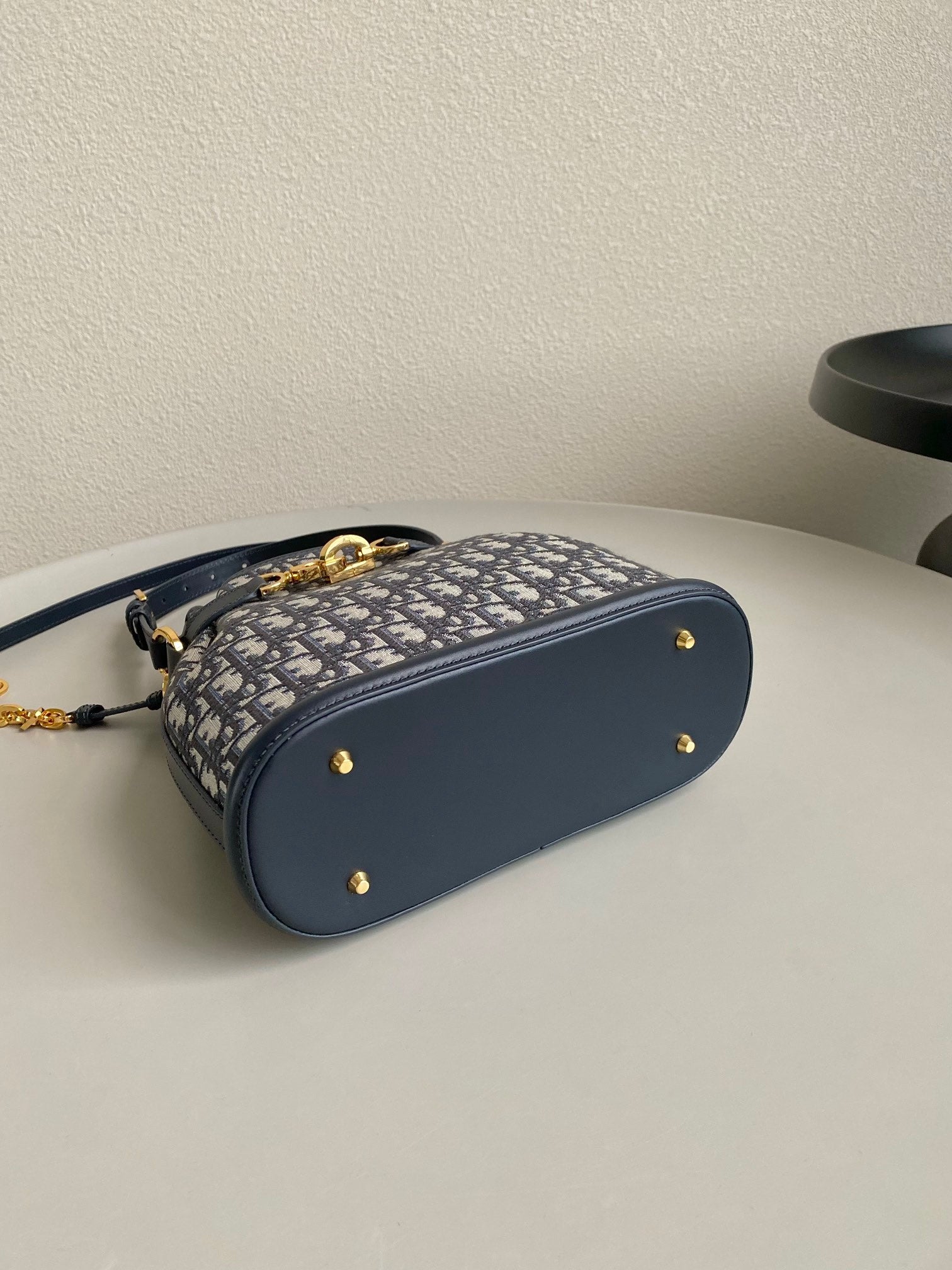 DIOR MEDIUM C'EST 24 IN BLUE CD-EMBOSSED OBLIQUE JACQUARD