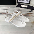 CHANEL SLINGBACKS white LAMBS