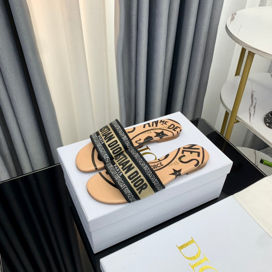 DIOR CD Mule Dway Slide 10mm Multi-motifs Style 60