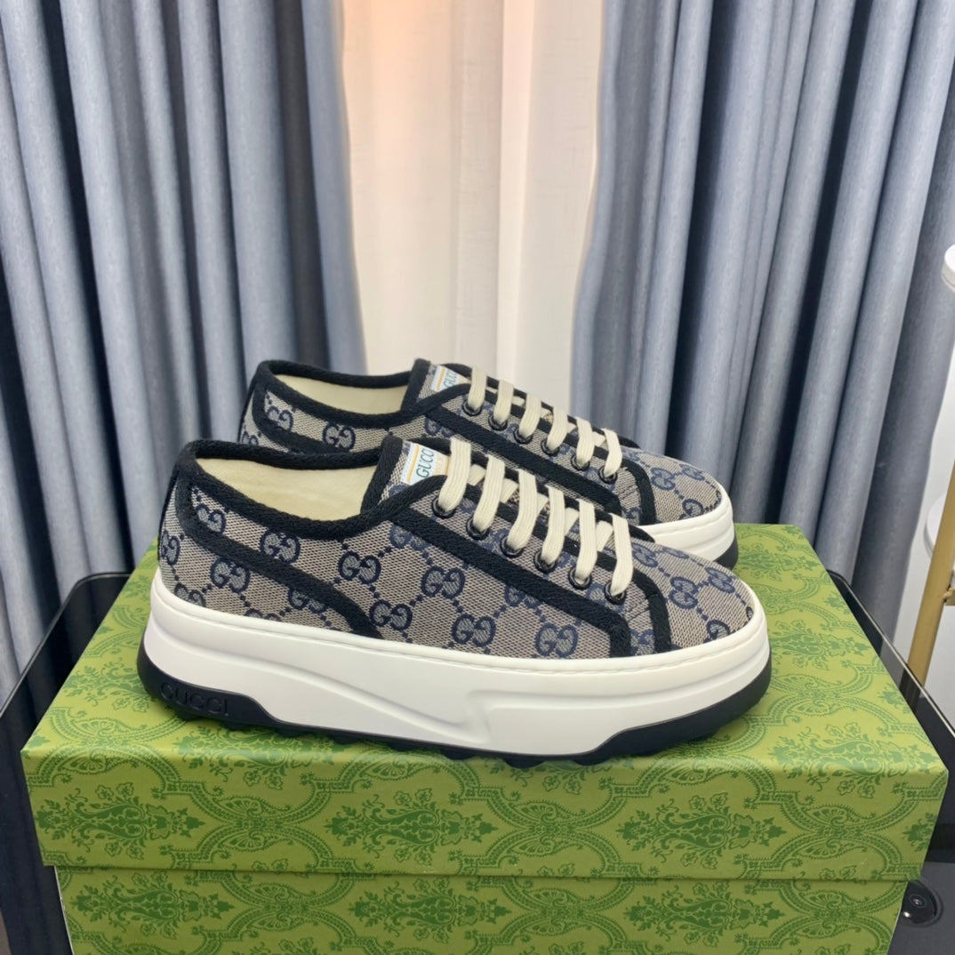 GUCCI SNEAKER FLATFORM LEAD CANVAS