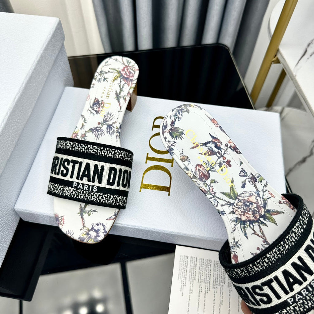 DIOR CD Mule Dway Heeled Slide 45mm Style 69