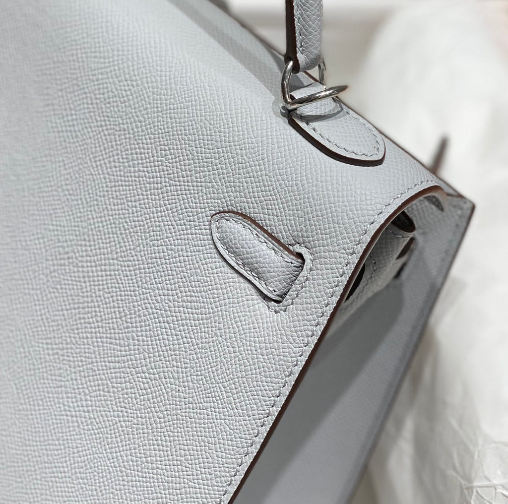 HERMES KELLY 28CM IN GRIS PERLE EPSOM CALFSKIN PALLADIUM HARDWARE