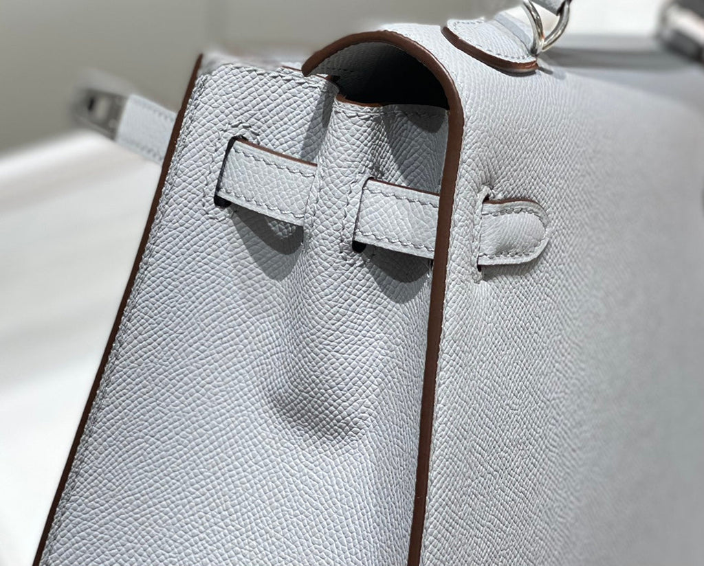 HERMES KELLY 28CM IN GRIS PERLE EPSOM CALFSKIN PALLADIUM HARDWARE
