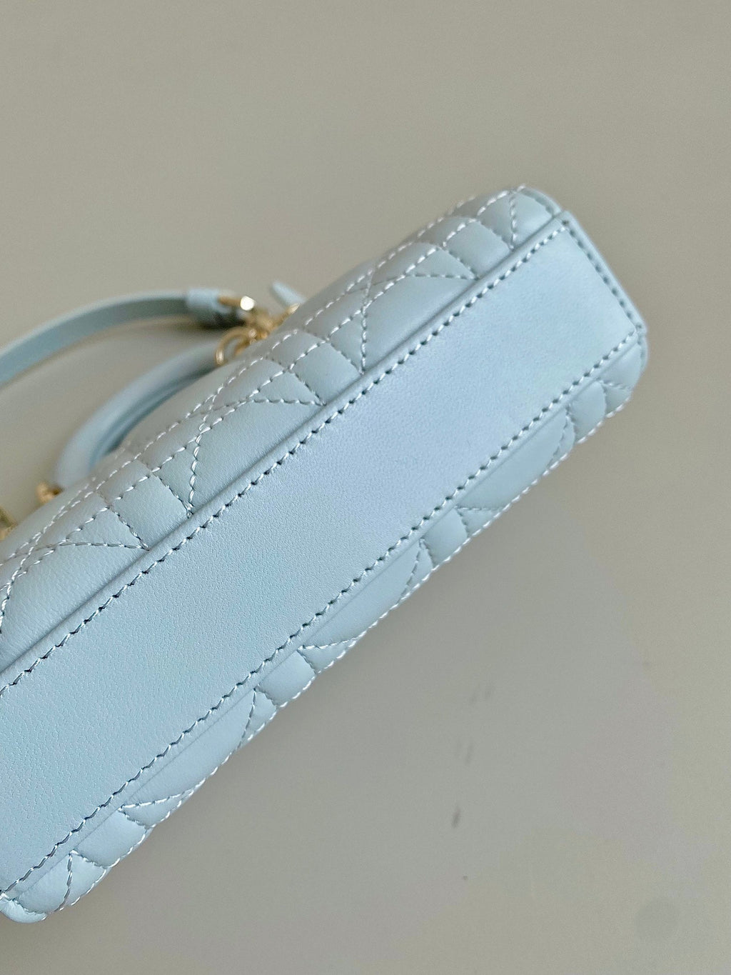 DIOR MINI D-JOY BAG 17 IN LIGHT BLUE LAMBSKIN