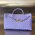 BOTTEGA VENETA SMALL ANDIAMO 29 IN LIGHT PURPLE LAMBSKIN