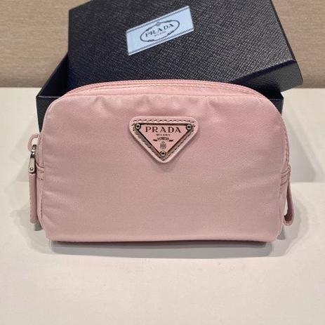 PRADA CLUTCH 12 IN LIGHT PINK RE-NYLON