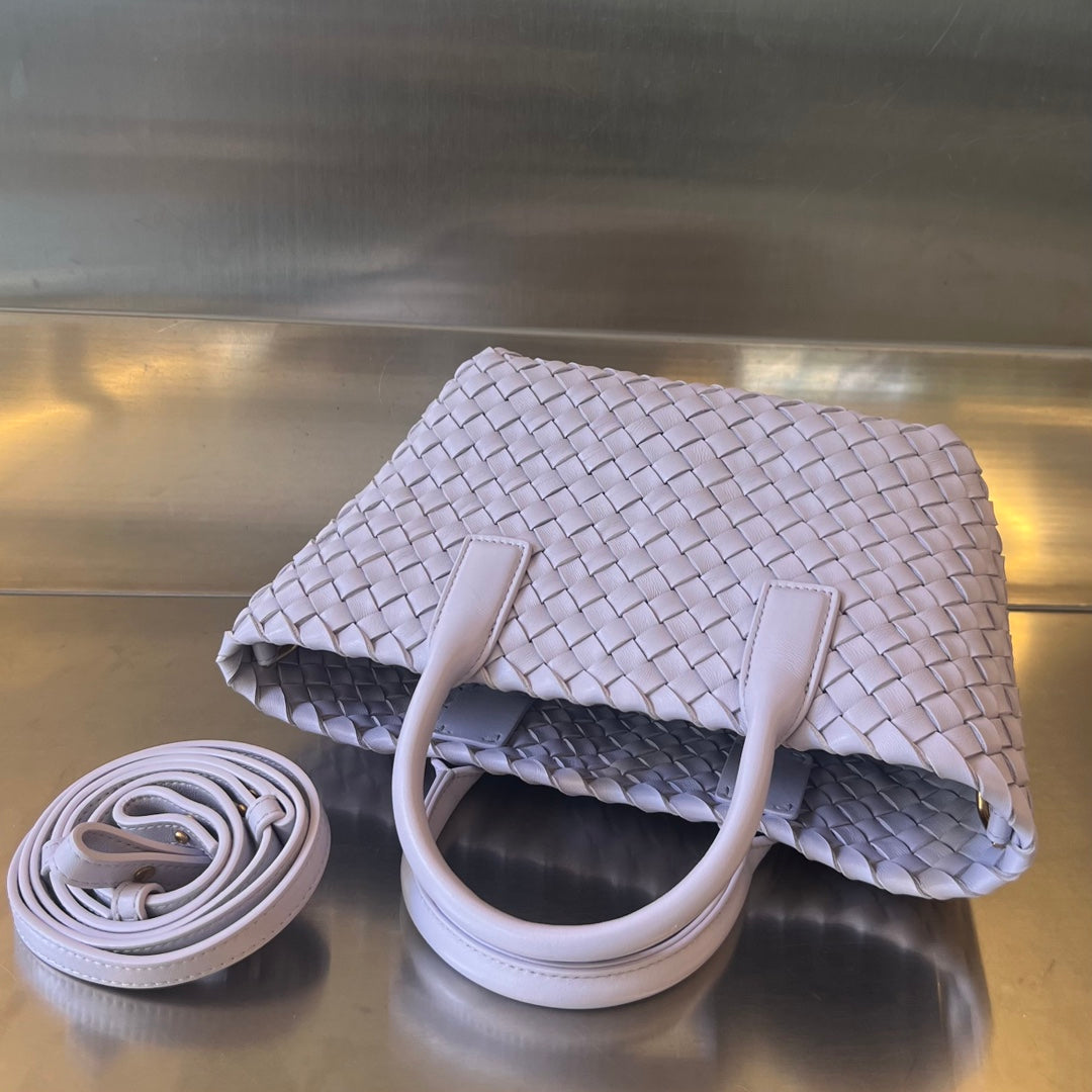 BOTTEGA VENETA MINI CABAT 20 IN LILAC PURPLE LAMBSKIN