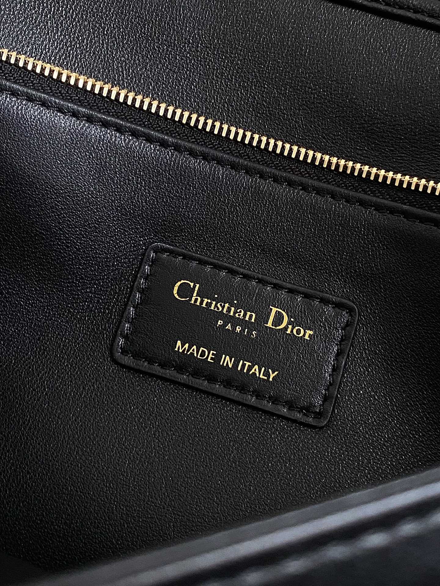 DIOR MISS LADY 24 LARGE BAG IN BLACK LAMBSKIN