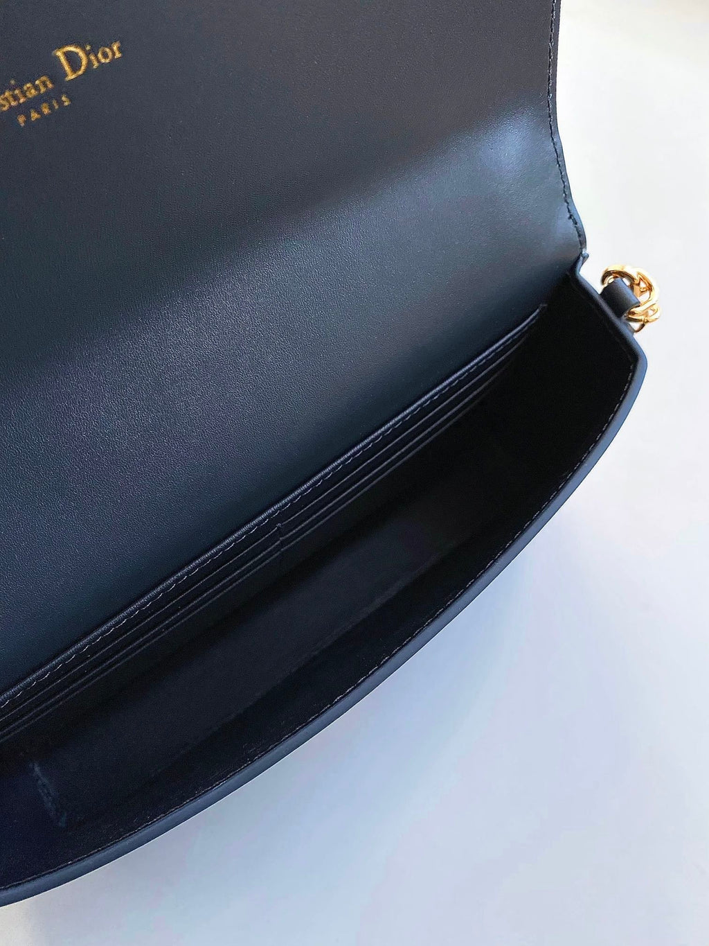 DIOR SIGNATURE CHAIN BAG 21 IN BLUE OBLIQUE JACQUARD