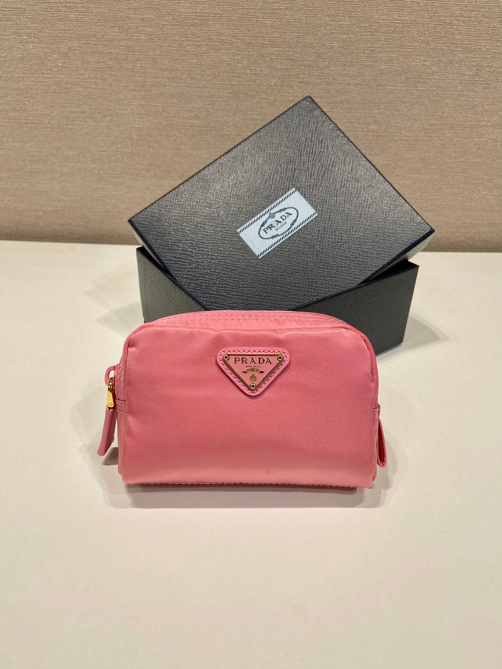 PRADA CLUTCH 12 IN CANDY PINK RE-NYLON