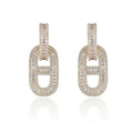 18K Diamonds Hermes Earrings
