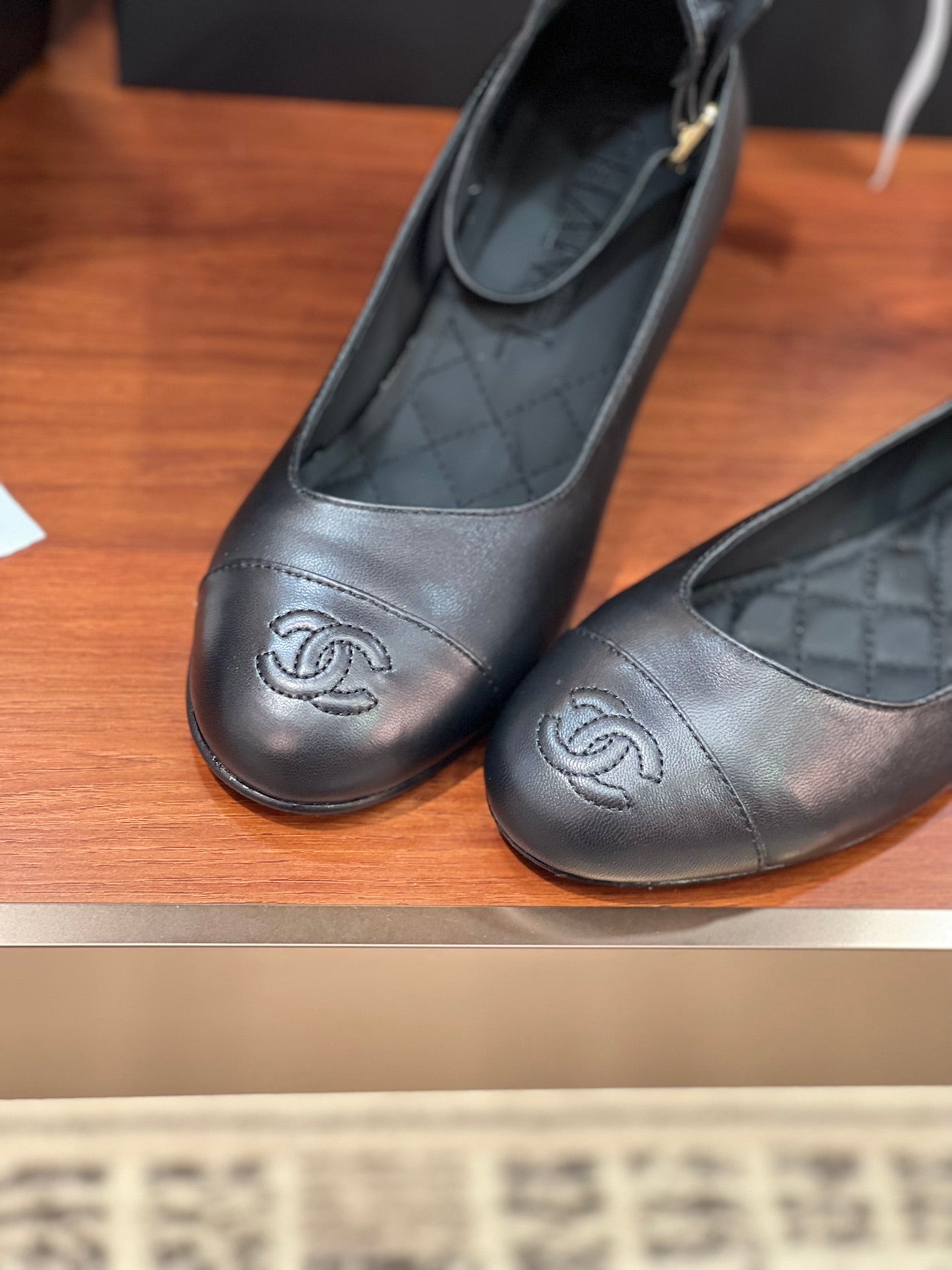 CHANEL SLINGBACKS BLACK LAMBSKIN