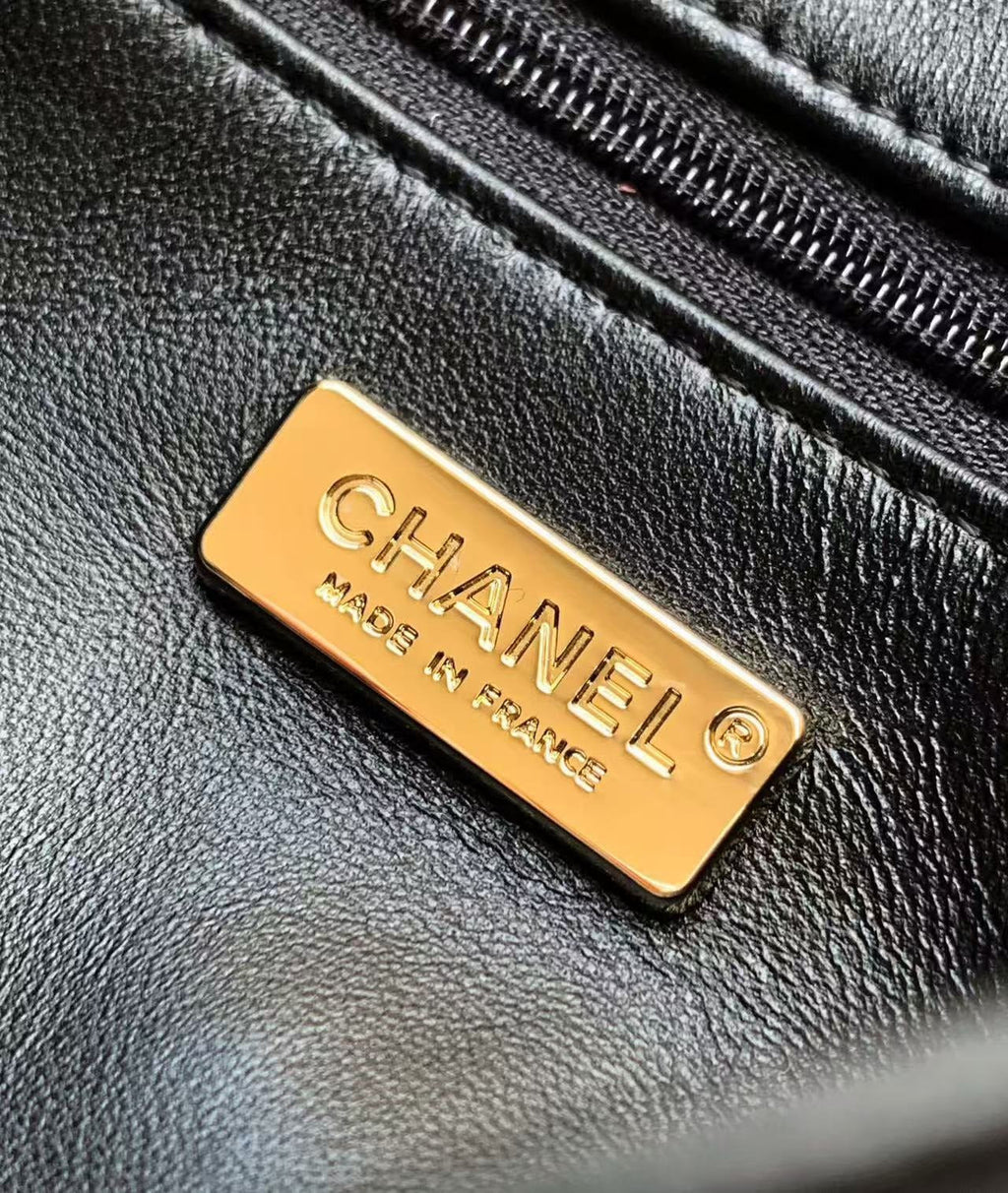 CHANEL 20 SEQUINS FLAP BAG IN BLACK MIX BROWN