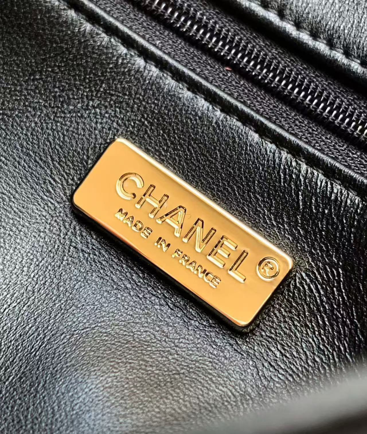 CHANEL 20 SEQUINS FLAP BAG IN BLACK MIX BROWN