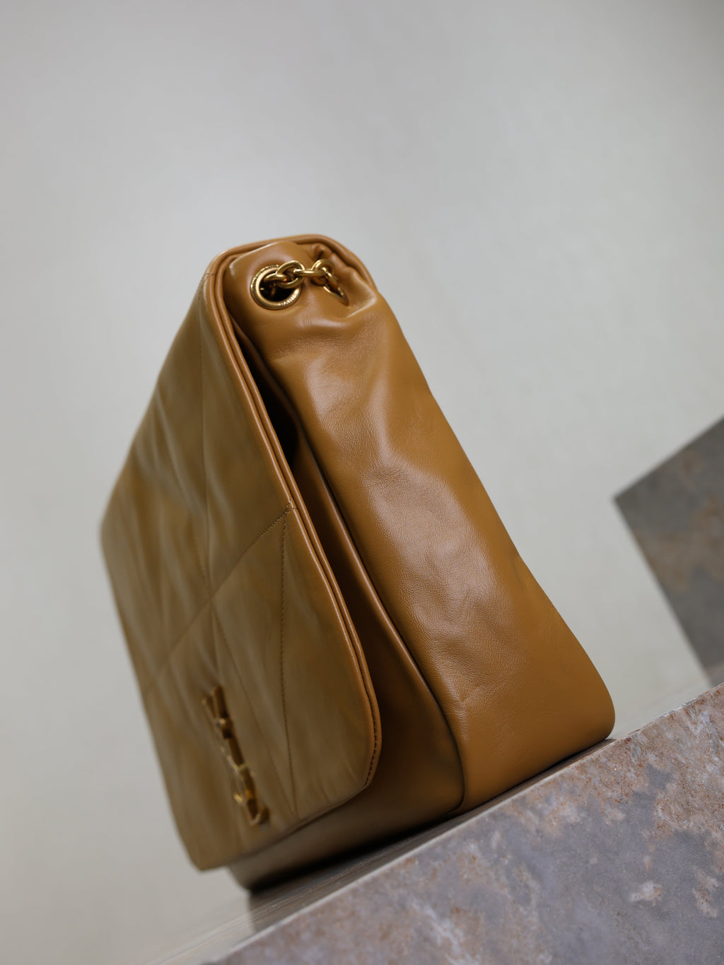 YSL 25S LARGE JAMIE 43 IN DARK GOLDENROD LAMBSKIN GOLD HARDWARE
