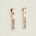 18K Hermes Diamond Kelly Gavroche Earrings