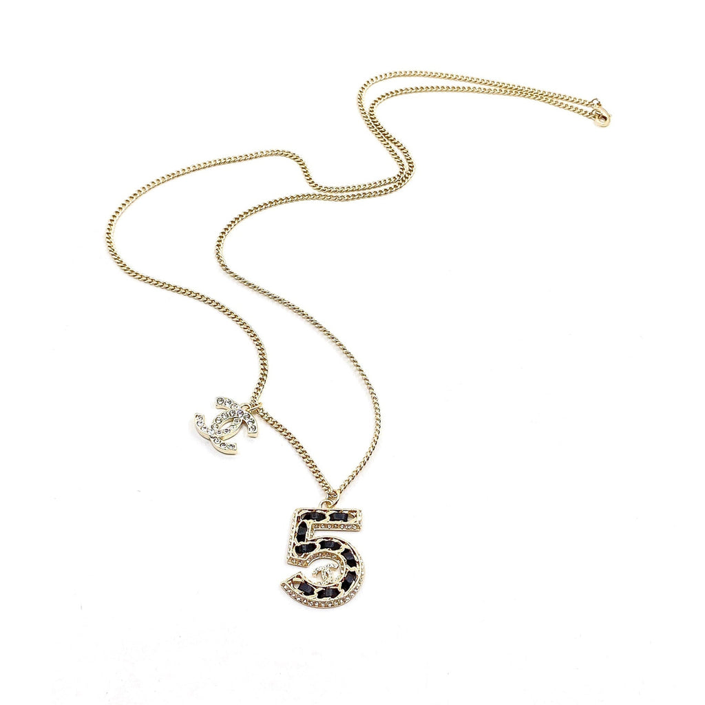 18K  Chanel No.5 Chain Necklace