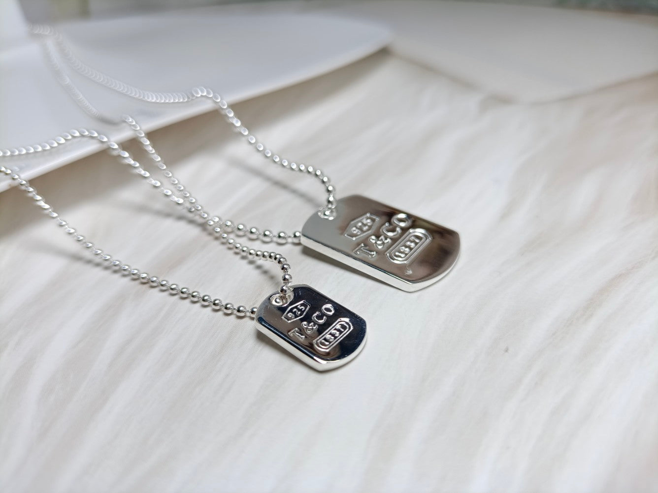 18K Tiffany 1837 Tag Pendant Necklace