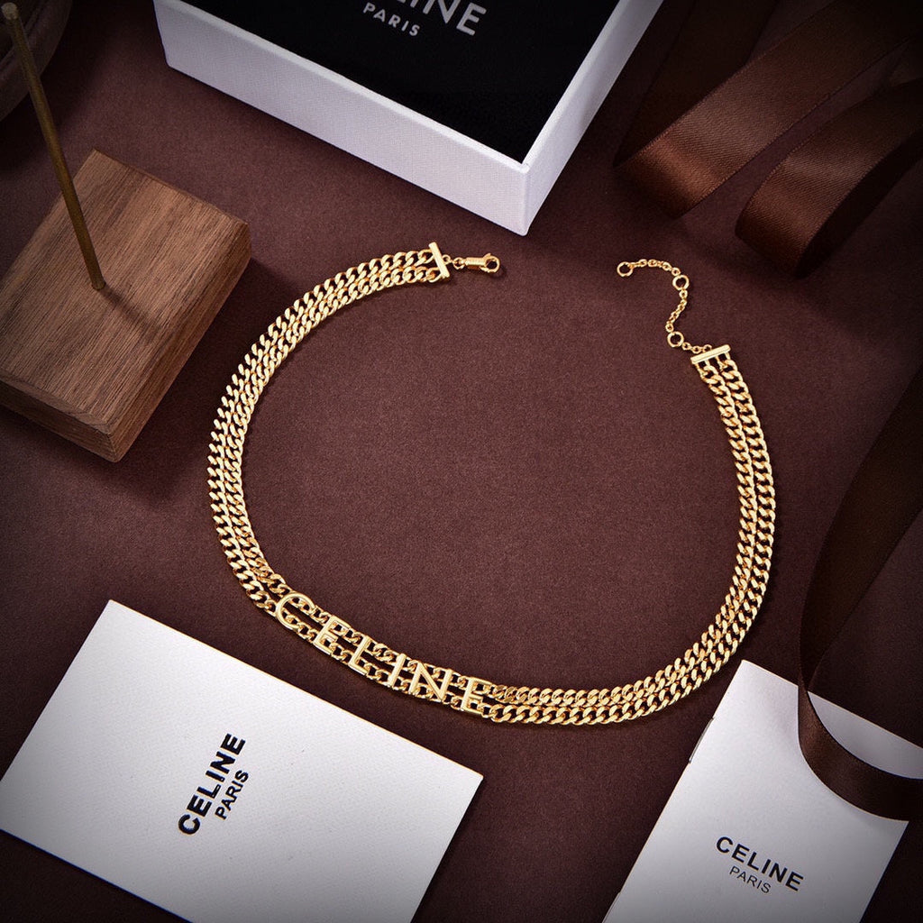 18K Celine Gourmette Necklace
