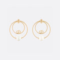 18K Dior Revolution Pearl Earrings