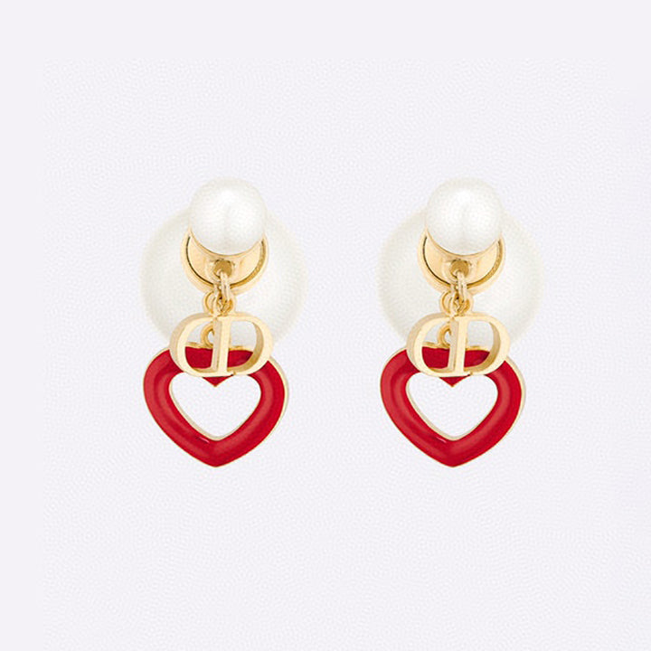 18K Dior Heart Valentine Earrings