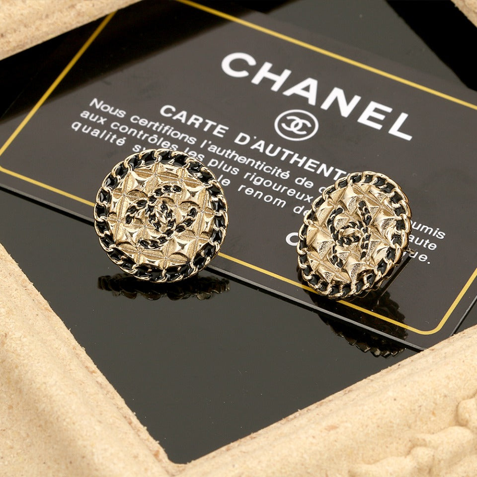 18K  Chanel Strass Earrings