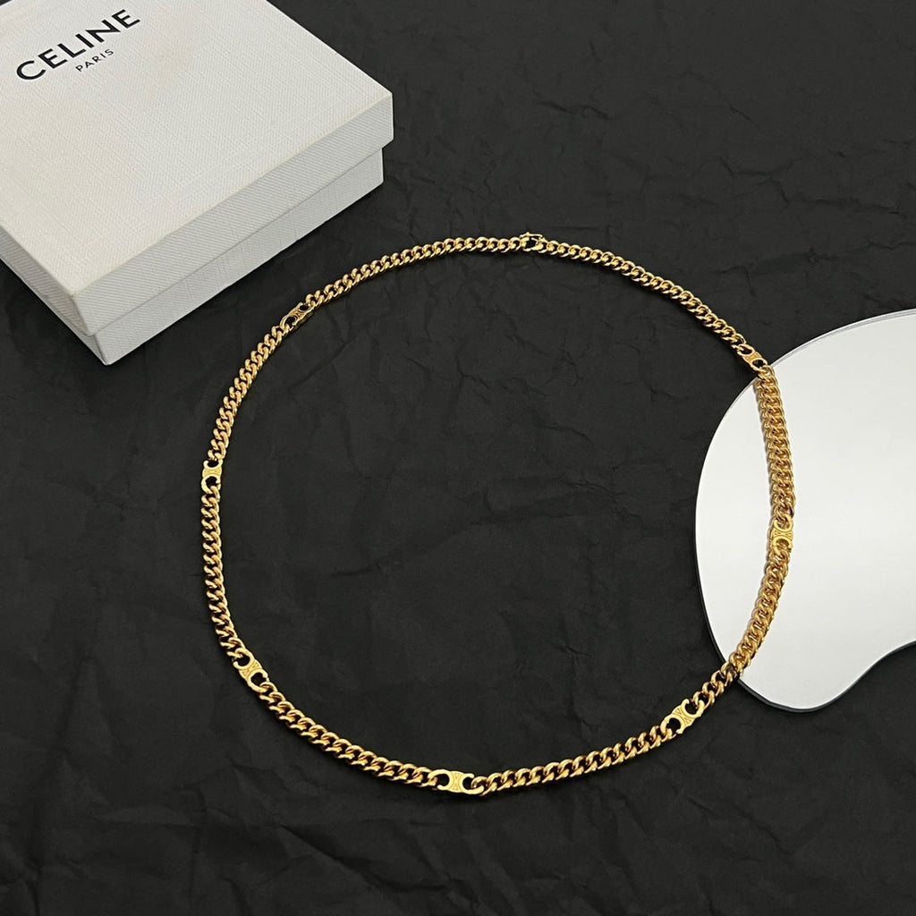 18K Celine Gourmette Chain Necklace